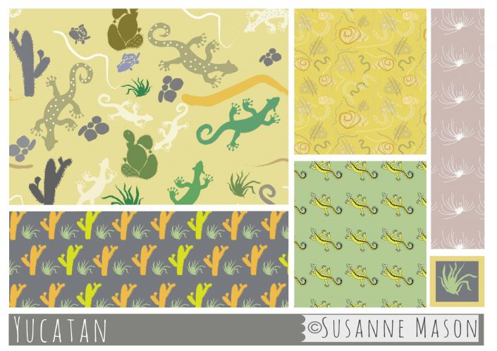 collection "Yucatan", Susanne Mason surface pattern design