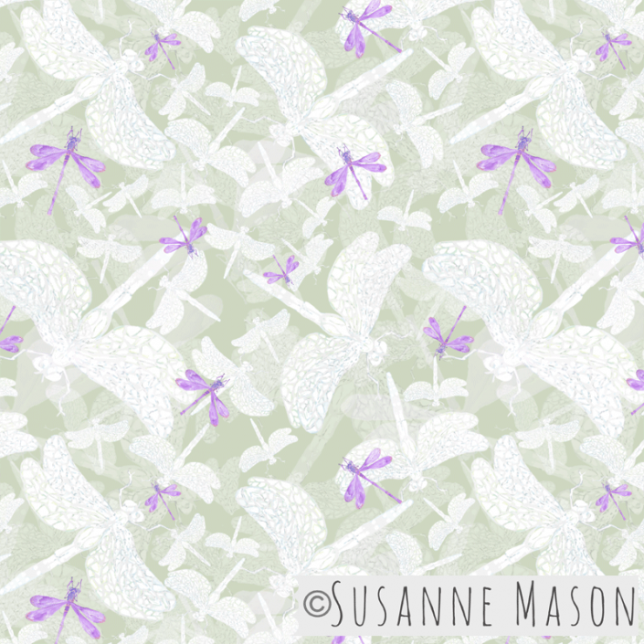Dragonflies Pattern, Susanne Mason design