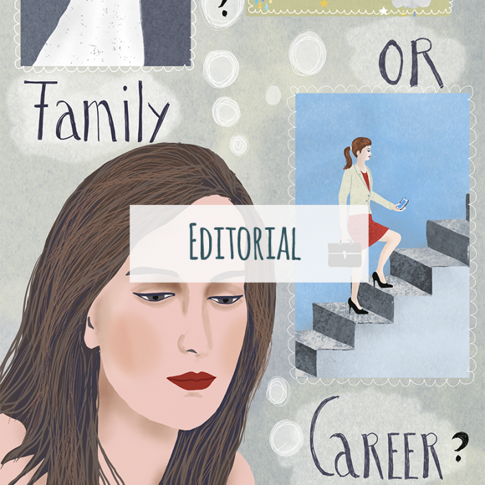 Editorial illustrations, by Susanne Mason