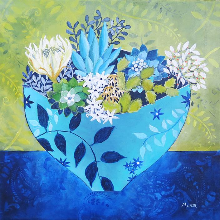 Desert Bloom, by Susanne Mason (acrylics on canvas 40x40cm)
