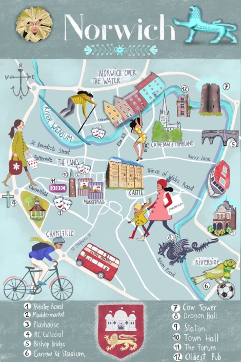 Norwich map, by Susanne Mason
